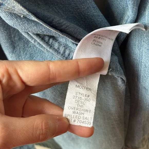 MOTHER, Denim Overshirt, One Size - Picture 4 of 10